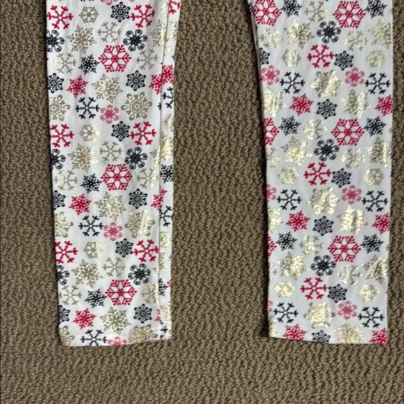 Rare Editions Black Santa Top with Red Bow Accent and snowflake pants - Picture 9 of 10